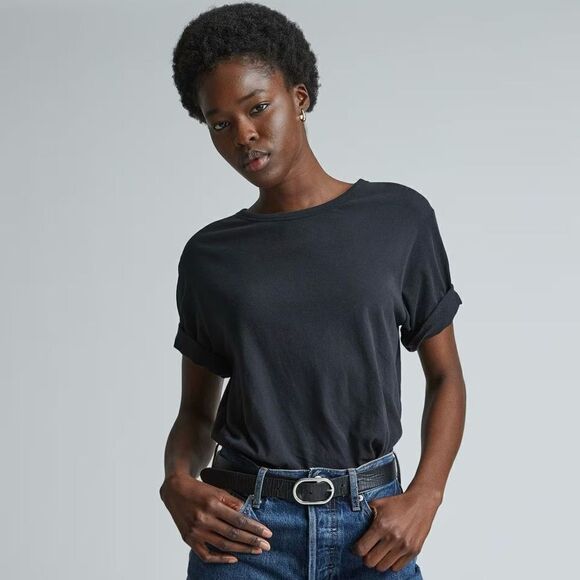 NWOT Everlane The Air Oversized Crew Tee Moonlit Cloud Grey - Picture 1 of 7